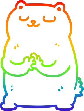 gökkuşağı gradyan çizgi çizimi bir insan tarafından çizilmiş bir çizgi ayı