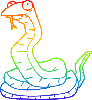 gökkuşağı gradyan çizgi çizimi bir insan tarafından çizilmiş bir çizgi yılan