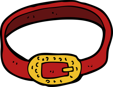 Bir insan tarafından çizilmiş çizgi film kemeri.