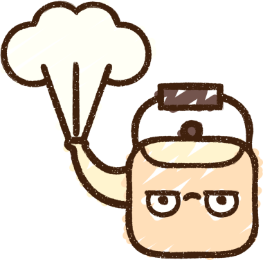 Bir insan tarafından çizilen Sıcak Kettle Tebeşiri