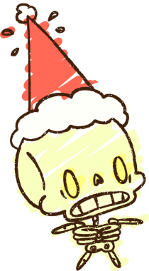 Bir insan tarafından çizilmiş Tatil İskeleti Tebeşiri