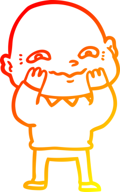 Bir insan tarafından çizilmiş karikatür çizimi.