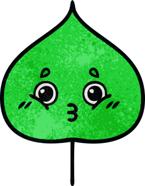 Bir insan tarafından çizilmiş dışavurumsal yaprağın grunge deseni.