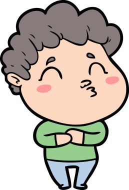 Çizgi film adamı somurtuyor Bir insan tarafından çizilmiş