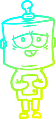 Bir insan tarafından çizilmiş soğuk gradyan robot çizimi