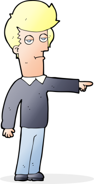 Bir insan tarafından çizilmiş çizgi filmdeki adam.