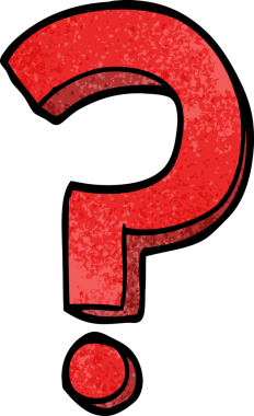 bir insan tarafından çizilmiş karalama soru işareti