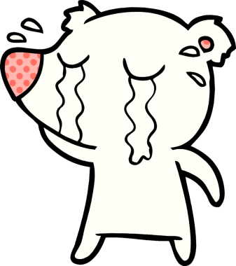 Bir insan tarafından çizilmiş kutup ayısı karikatürü