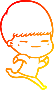 Bir insan tarafından çizilmiş kendini beğenmiş bir çizgi film karakteri çizimi.