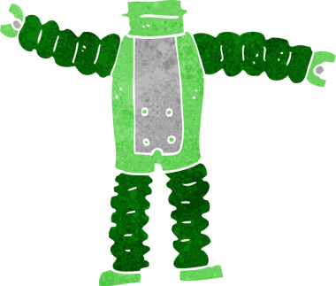 karikatür robot vücudu (bir insan tarafından çizilmiş ve eşleştirilmiş karikatürler)