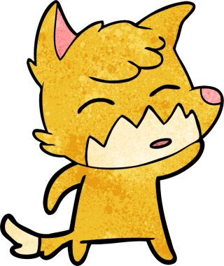 bir insan tarafından çizilmiş tilki çizgi filmi