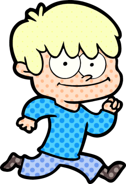 Bir insan tarafından çizilmiş mutlu çizgi film adamı.