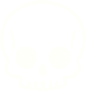 Ürkütücü Kafatası Tebeşiri Bir insan tarafından çizilmiş