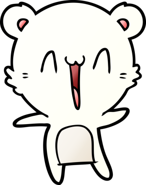 Bir insan tarafından çizilmiş kutup ayısı karikatürü