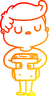 Bir insan tarafından çizilmiş bir çizgi film karakteri.