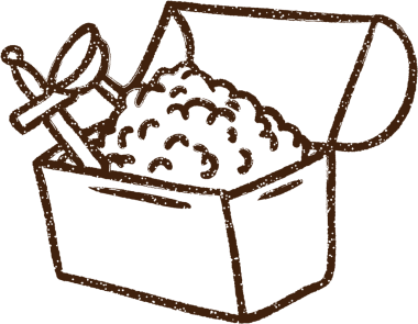 Bir insan tarafından çizilmiş Hazine Sandığı Kömürü