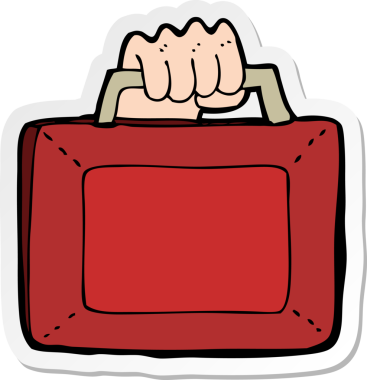 Bir insan tarafından çizilmiş bir çizgi film bütçesi çıkartması.