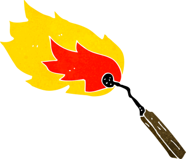 Bir insan tarafından çizilmiş karikatür yakma kibriti