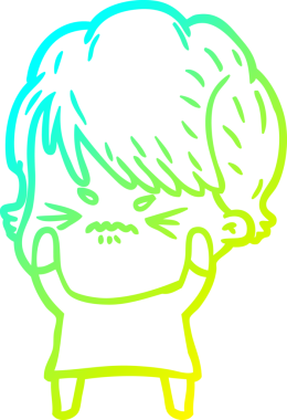 Bir insan tarafından çizilmiş karikatür çizimi.