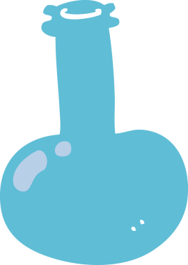 Bir insan tarafından çizilmiş cam şişe karalaması.