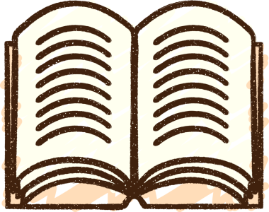 Bir insan tarafından çizilmiş Kitap Tebeşiri