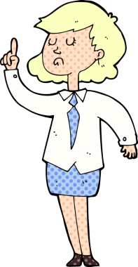 Bir insan tarafından çizilen çizgi filmdeki kadın.