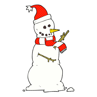 Bir insan tarafından çizilmiş serbest çizim kardan adam.