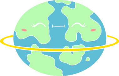 Bir insan tarafından çizilmiş düz renkli çizgi film yaşanabilir yabancı gezegen