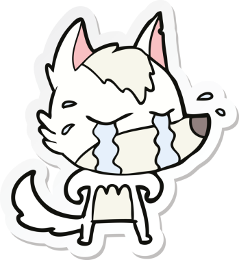 Bir insan tarafından çizilmiş bir karikatür çıkartması.