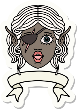 Bir insan tarafından çizilmiş afişi olan düzenbaz bir karakterin çıkartması.