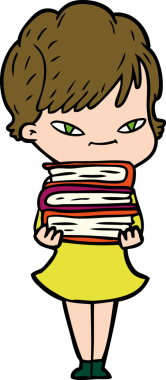 Bir insan tarafından çizilmiş mutlu bir kadın.