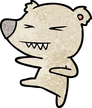 Bir insan tarafından çizilmiş bir çizgi film karakteri.