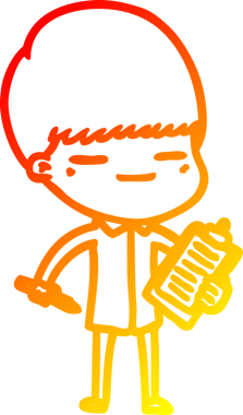 Bir insan tarafından çizilmiş klipsli karikatür çizimi.