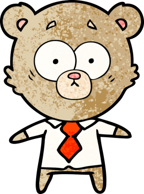 Bir insan tarafından çizilmiş sürpriz ayı karikatürü