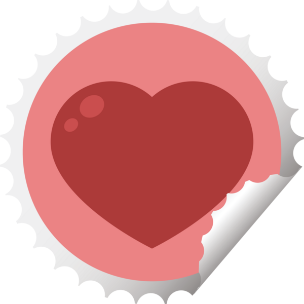 kalp sembolü grafik vektör illüstrasyon yuvarlak çıkartma damgası bir insan tarafından çizilmiş