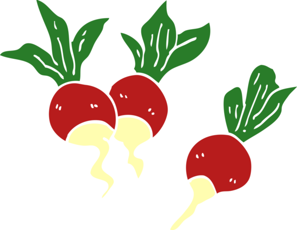 bir insan tarafından çizilmiş sağlıklı turp karalaması