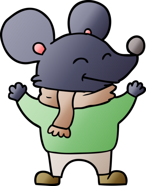 bir insan tarafından çizilmiş çizgi film faresi