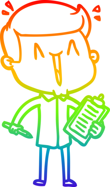 Bir insan tarafından çizilmiş mutlu bir adamın çizgi çizimi.