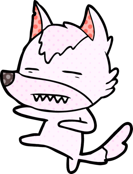 Bir insan tarafından çizilmiş kurt tekmesi.