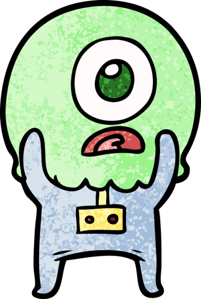 Çizgi film Tepegöz uzaylı uzay adamı bir insan tarafından çizildi.