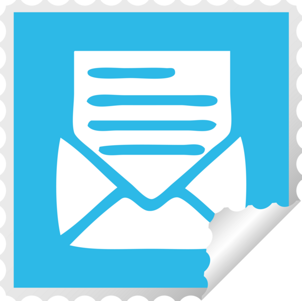 Bir insan tarafından çizilmiş bir mektup ve zarfın kabuk soyucu karikatürü