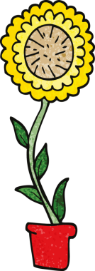 Bir insan tarafından çizilmiş karalama saksısı.