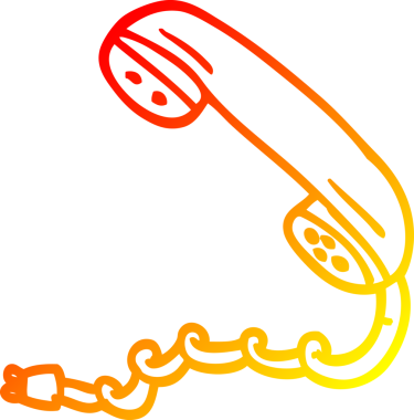 Bir insan tarafından çizilmiş bir cep telefonunun sıcak gradyan çizimi