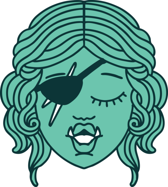 Retro Dövme Biçimli Ork karakteri bir insan tarafından çizilmiş