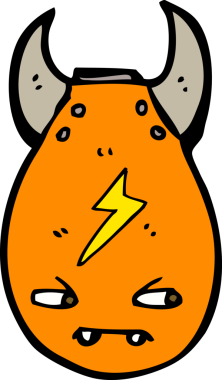 Bir insan tarafından çizilmiş çizgi film bombası.