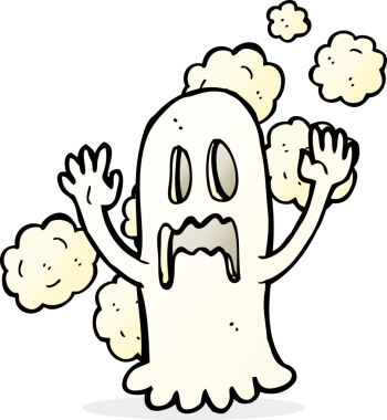 Bir insan tarafından çizilmiş garip bir hayalet.