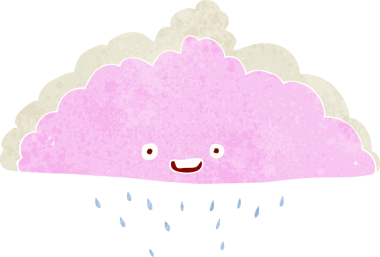 bir insan tarafından çizilmiş yağmur bulutu