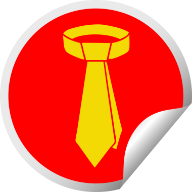 Bir insan tarafından çizilmiş dairesel kabuk soyucu, tuhaf bir karikatür boyun bağı.