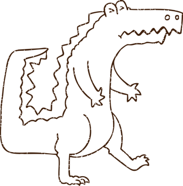 Bir insan tarafından çizilmiş Timsah Kömürü