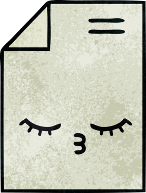 Bir insan tarafından çizilmiş bir kağıdın retro grunge desen karikatürü